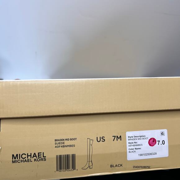 Michael Michael Kors Braden Mid Boot Black Women 7M Tried On - Picture 9 of 9